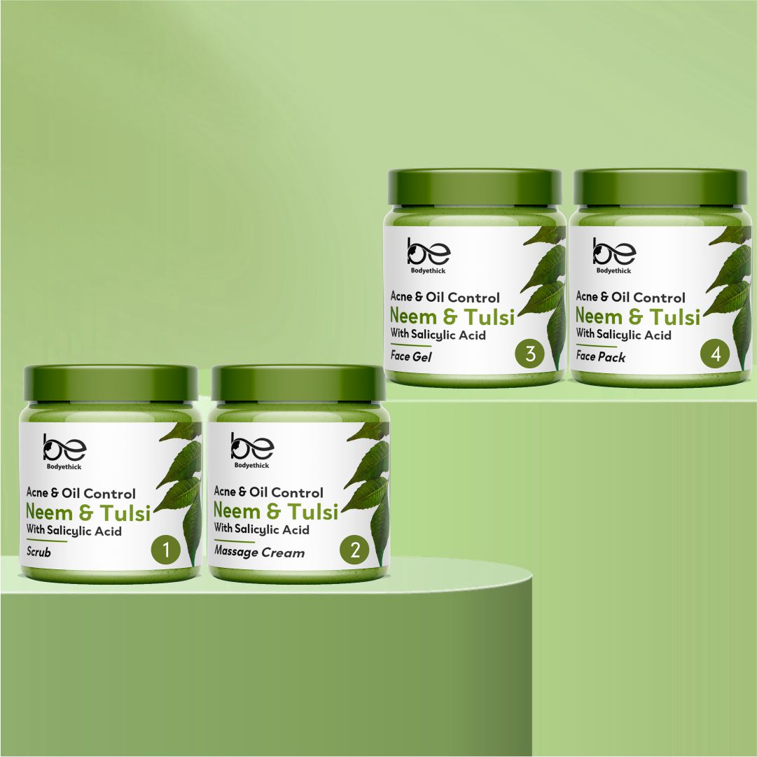 Bodyethick Neem & Tulsi || Acne & Oil Control 4 Step Solution (1600ml)