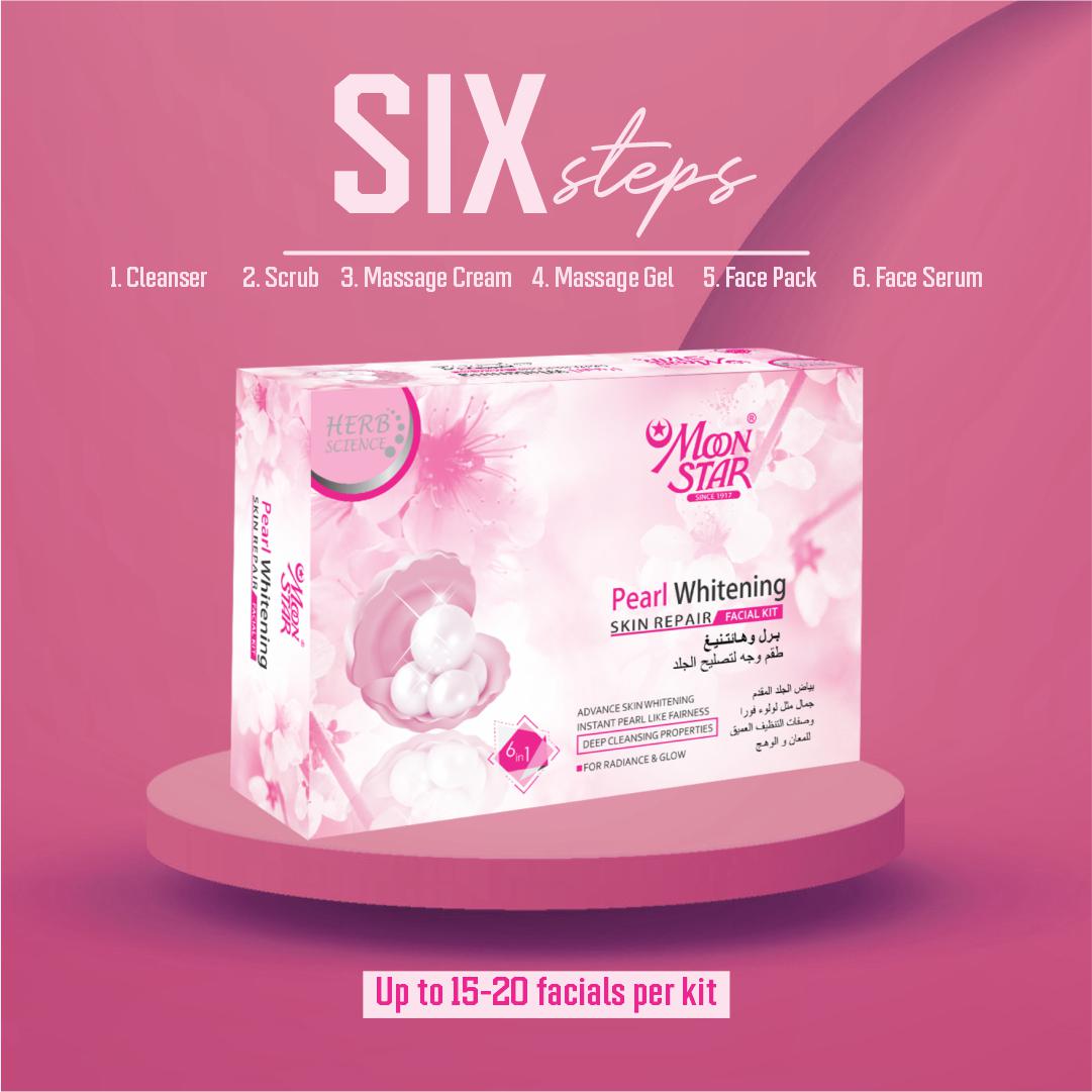 Moonstar (Buy 3 Get 2 FREE) 6 Steps Facial Kit