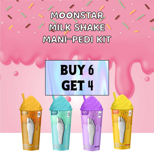 Moonstar Milk Shake Mani-Pedi Kit Combo Pack of 10 (Buy 6 Get 4 FREE)