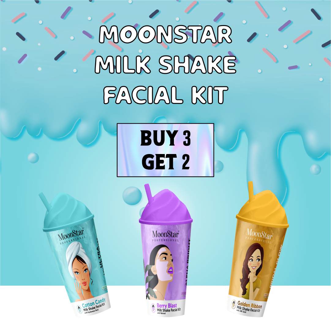 Moonstar Milk Shake Facial Kit Combo Pack of 5 (Buy 3 Get 2 FREE)