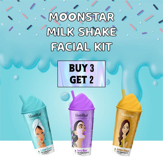 Moonstar Milk Shake Facial Kit Combo Pack of 5 (Buy 3 Get 2 FREE)