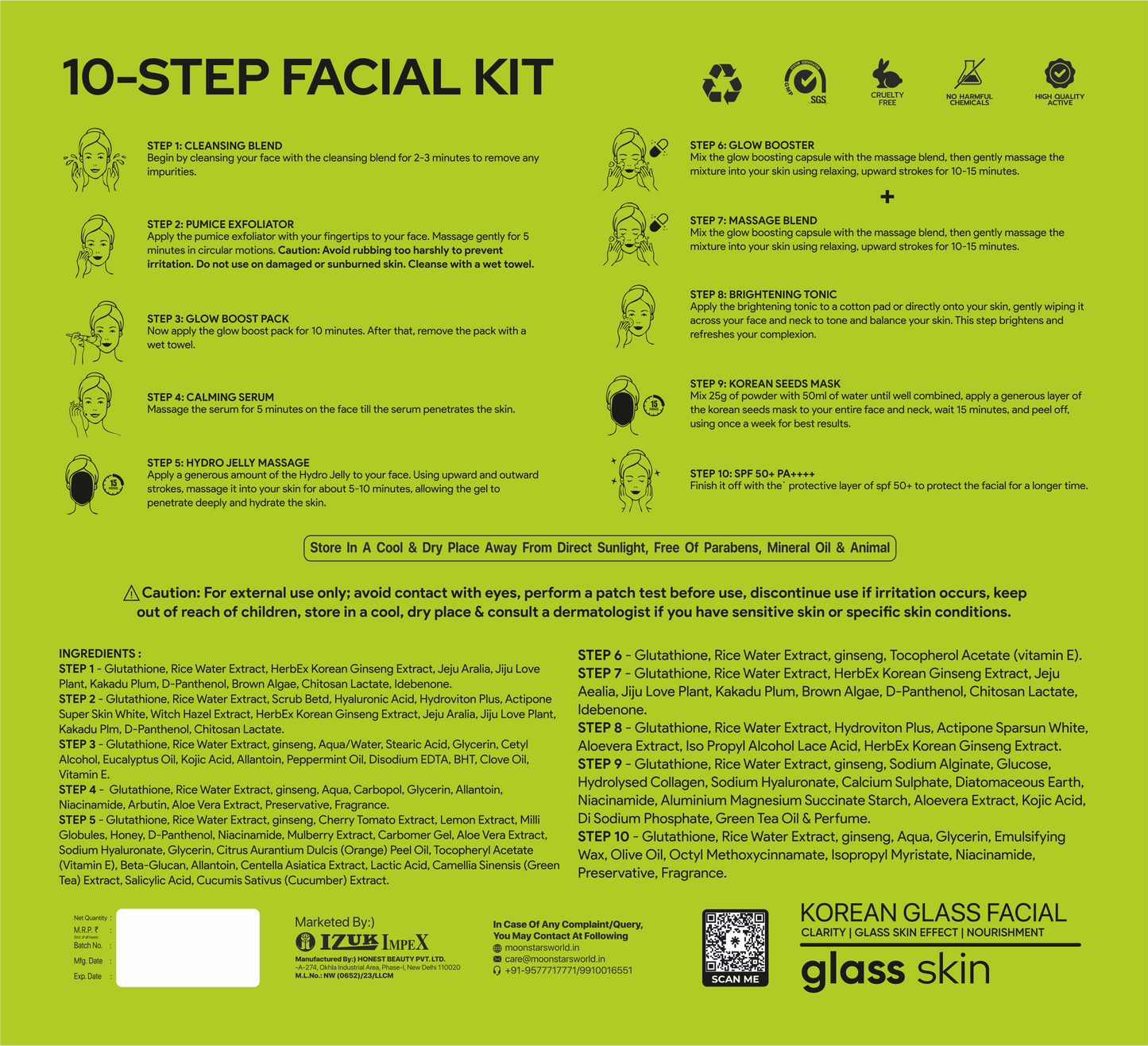 Moonstar 10-Step Facial Kit Treatment Pack of 3 (Buy 2 Get 1 FREE!)