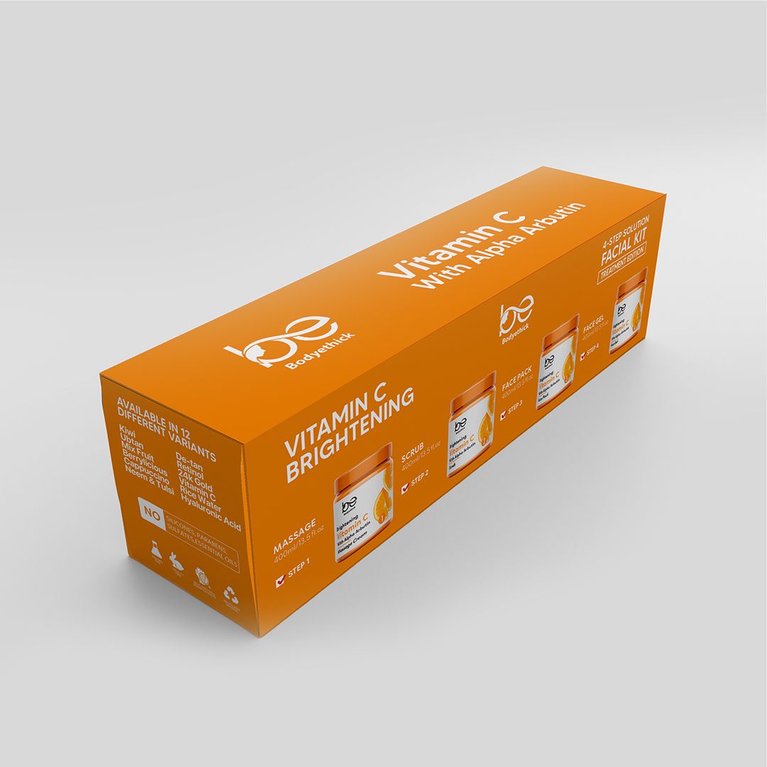 Bodyethick Vitamin C Brightening Solution || 4 Step Facial Kit (1600ml)