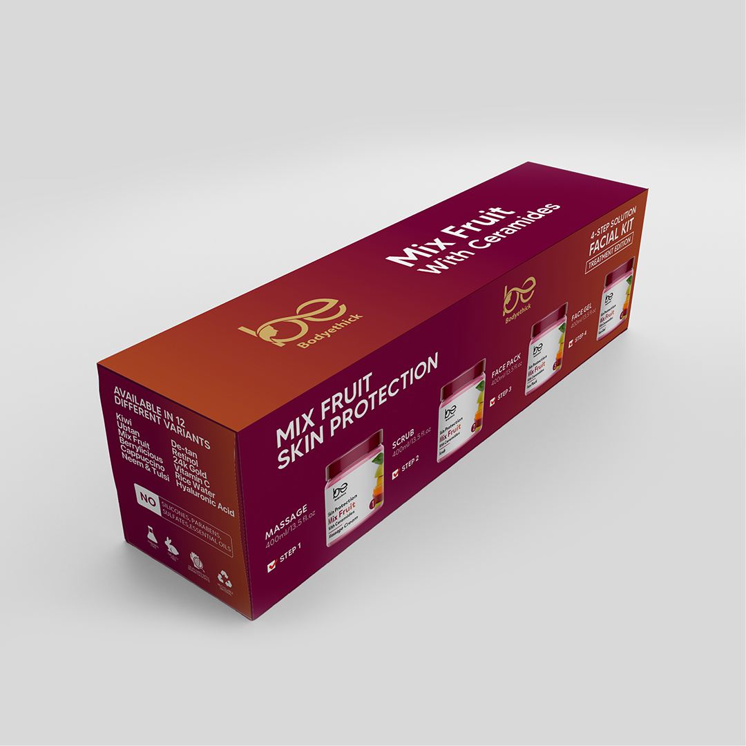 Bodyethick Mix Fruit Skin Protection || 4 Step Solution (1600ml)