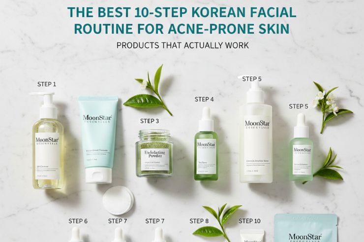 The Best 10-Step Korean Facial Routine for Acne-Prone Skin: Products That Actually Work