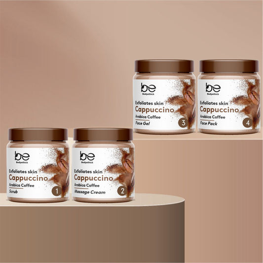 Bodyethick Cappuccino Exfoliates Skin || 4 Step Facial Kit (1600ml)