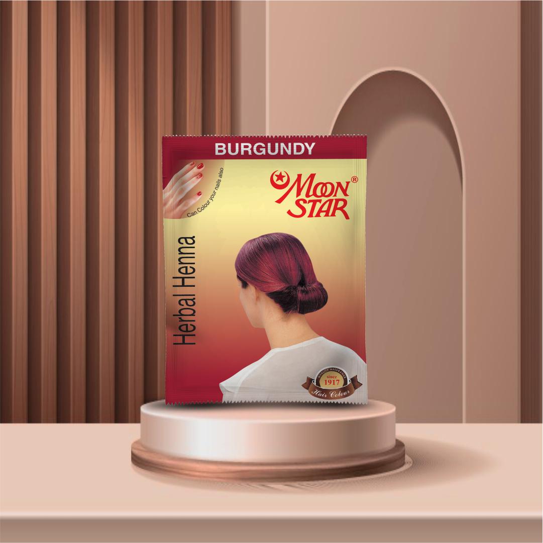 Herbal Henna Burgundy Hair Color ( 2 BOX = 12 Sachets )