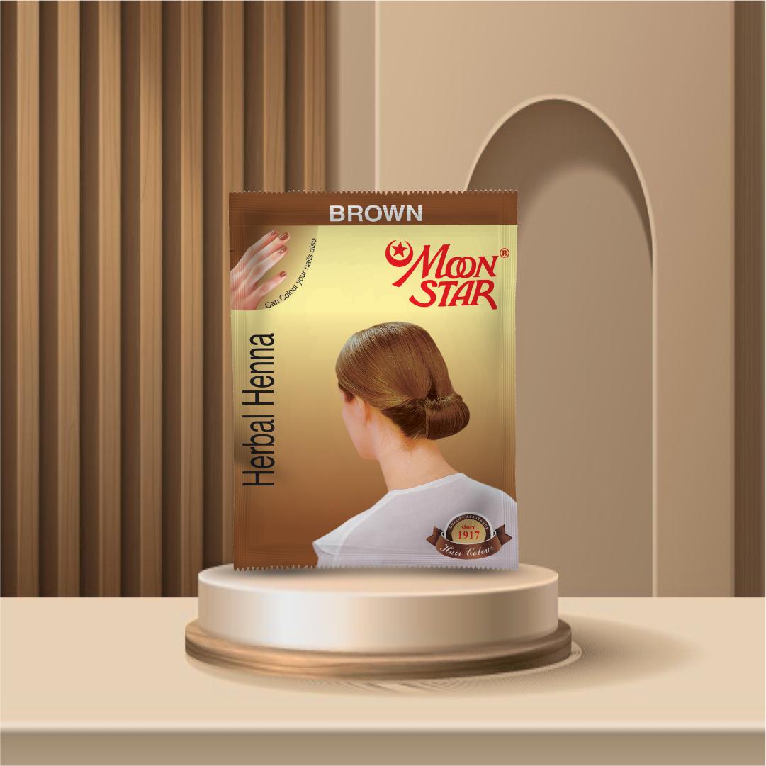 Herbal Henna Brown Hair Color ( 2 BOX= 12 Sachets )