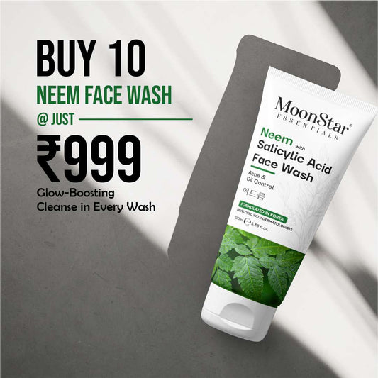 Neem with Salicylic Acid | Acne & Oil Control Face Wash (100g) – BUY 10 @ Just ₹999!