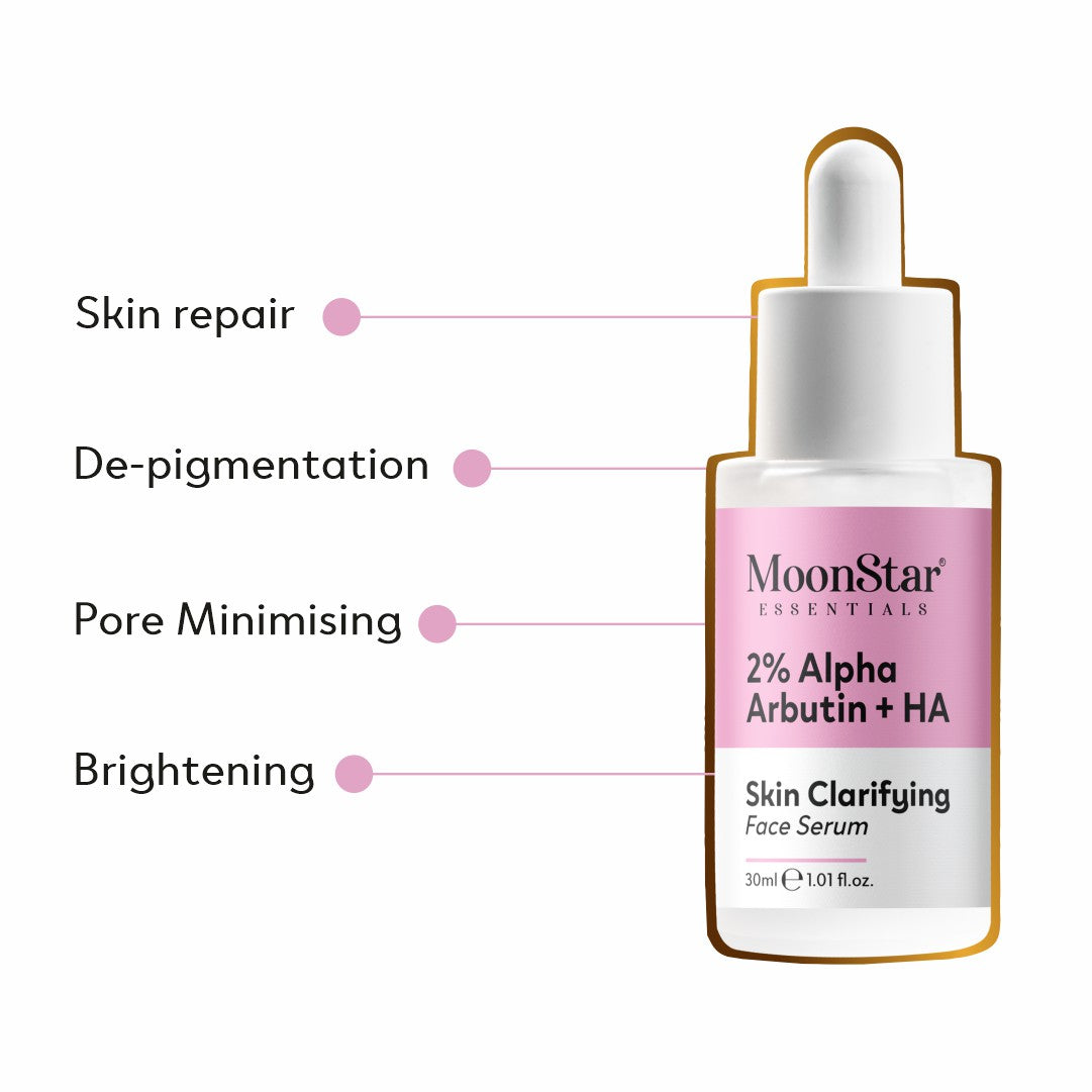 2% Alpha Arbutin+HA Skin Clarifying Face Serum (Pack of 2)