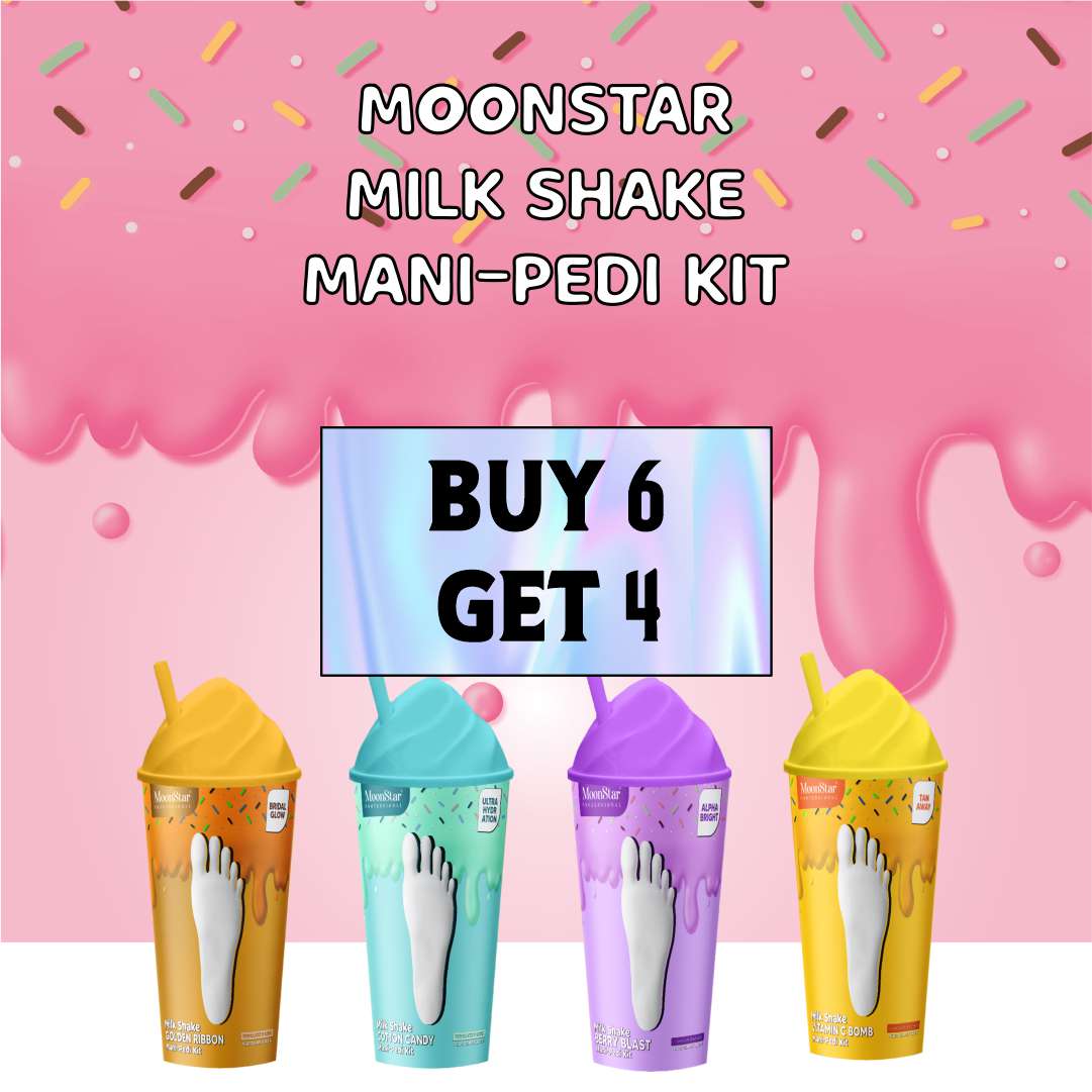 Moonstar Milk Shake Mani-Pedi Kit Combo Pack of 10 (Buy 6 Get 4)