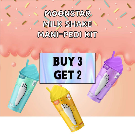 Moonstar Milk Shake Mani-Pedi Kit Combo Pack of 5 (Buy 3 Get 2)