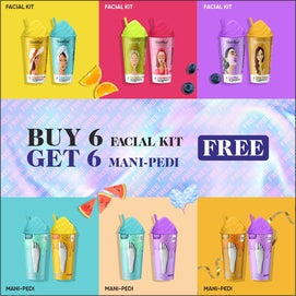 BUY 6 Moonstar Milk Shake Facial Kit  GET 6 Milk Shake Mani-Pedi Kit FREE