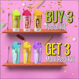 BUY 3 Moonstar Milk Shake Facial Kit GET 3 Milk Shake Mani-Pedi Kit FREE